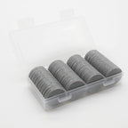 Set of 100 Opaque Plastic Learning Counters Mini Poker Chips Game Tokens with Storage Box (Gray, 1 Inch)