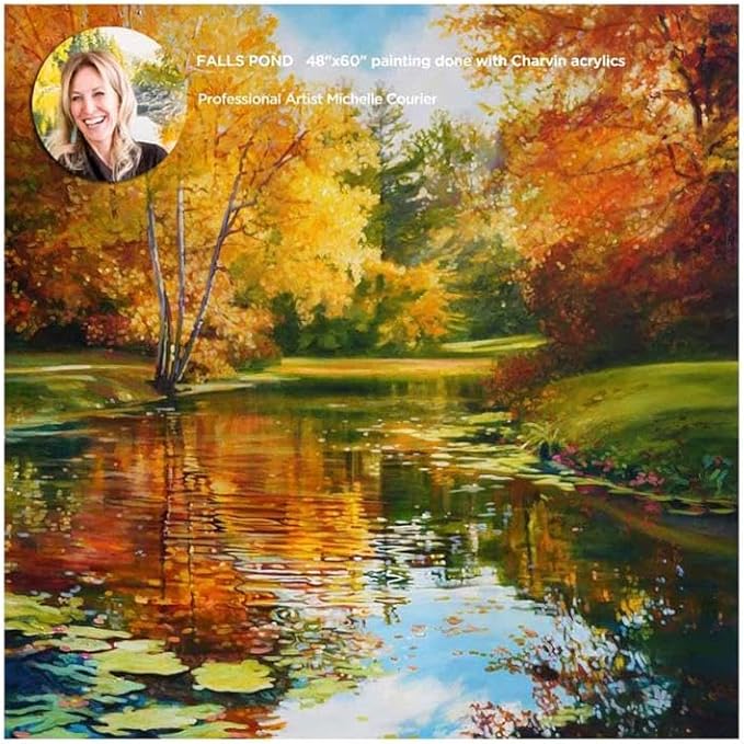 Charvin Extra Fine Professional Acrylic Paint - Ultramarine Blue Deep, 150ml Tube, Triple-Milled, Lightfast Pigments, Open Stock Artist Acrylic Paints in Nature-Inspired Hues