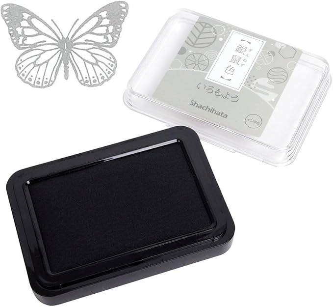 IROMOYO Stamp PAD, Traditional Japanese Ink Colour, Oil-Based Ink pad - Grey