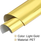 MECCANIXITY 50 Sheets Heat Reactive Foil, 20x29cm Light Gold Foil Transfer Sheets Toner Reactive Foil Transfer Foil Sheets Hot Foil Stamping Paper for Crafts DIY Cardmaking Album Decoration