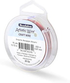 Artistic Wire, 20 Gauge Tarnish Resistant Colored Copper Craft Wire, Burgandy, 15 yd