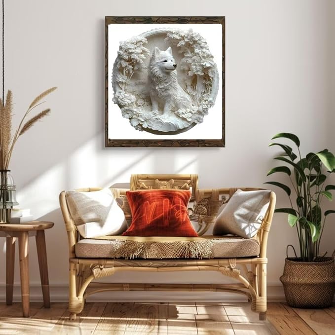 Wooden Puzzles Adults, 3D Paper Samoyed Dog Wooden Puzzles 295 Pieces, Unique Animal Shaped Wood Challenging Jigsaw Puzzles Gifts for Adults, 13.4x13.1in