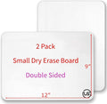Small White Board, 9 x 12 Dry Erase Board, 2 Mini Double Sided Portable Whiteboards, Lapboard, Small Dry Erase Board for Kids, Office and Classroom