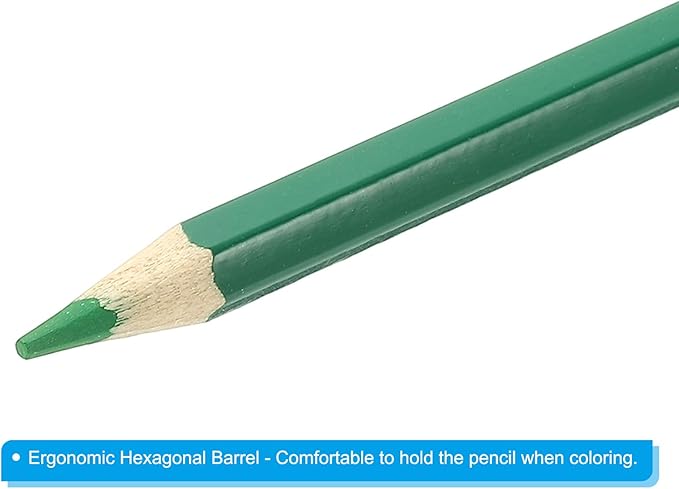 PATIKIL Watercolor Pencil, 6Pcs Water Soluble Pencils for Blending, Coloring, Sketch Drawing, Painting, Bright Green