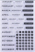 Calendar Month Week Date December Monday Holiday Sunday Clear Stamps for Card Making Decoration and DIY Scrapbooking 2111511