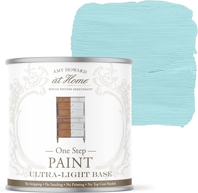AMY HOWARD AT HOME Chalk-Based One Step Paint for Furniture, Cabinetry, Decor, Finish, and More | No Stripping, Sanding, or Priming | Ultra-Light Base | 32 Ounce | Tick Tock