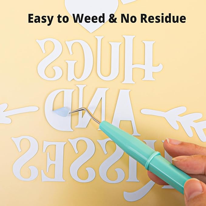 HTVRONT Light Blue HTV Heat Transfer Vinyl Bundle: 24 Pack 12"x12" Iron on Vinyl Sheets for T-Shirt (1 PTFE Sheet Included), PU HTV Vinyl Easy to Cut & Weed for Heat Design