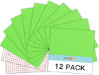 HTVRONT Green Permanent Vinyl, 12 Pack Lime Green Vinyl for Cutting Machine - 10 Glossy Lime Sheets 12" x 12"& 2 Transfer Tape Sheets for Craft Cutter, Party Decoration
