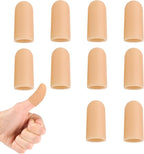 Gel Finger Cots, Silicone Finger Protectors, Finger Sleeves Tip Protectors, Fingertip Bandages for Trigger Finger, Finger Arthritis, Finger Cracking, Hand Eczema Pain Relief
