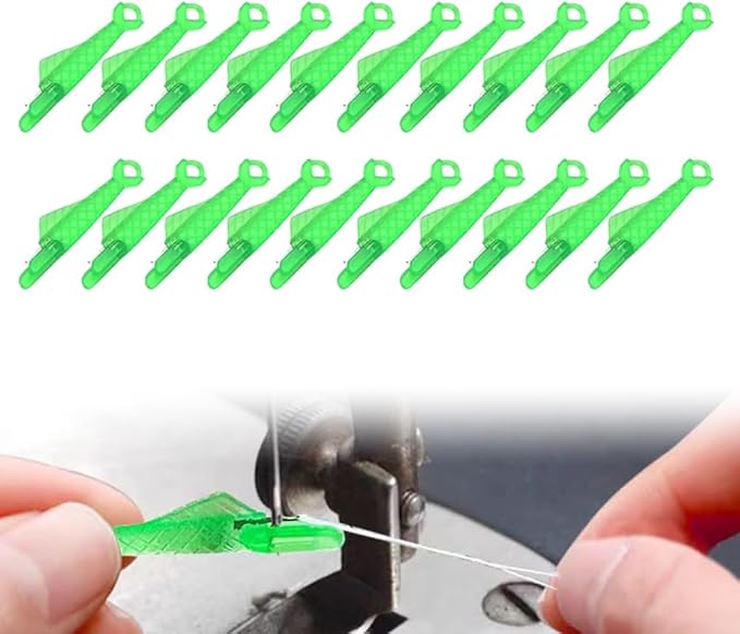 Fish Mouth Sewing Machine Needle Threader,2024 Upgrade Fish Type Needle Threader, Automatic Sewing Needle Threader,Easy Needle Threaders Tool (20 PCS)