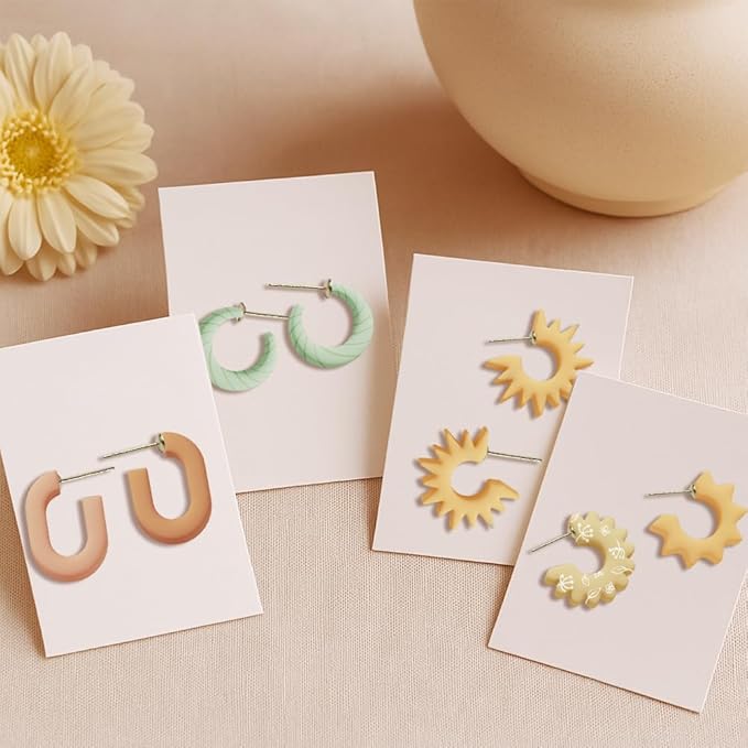 Polymer Clay Cutters - 15 Shapes Jewelry Earrings Cutter, Polymer Clay Cutters for Jewelry, Earring Making Kit with Storage Box