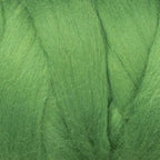 Kondoos Colored Natural wool roving, 1 lb. Best wool for needle felting, wet felting, handcrafts and spinning. (Grass green, 1 lb)