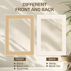 15 Pack 12x16 Picture Mats, Mixed Colors Frame Mattes for 9x12 Pictures Photo Frame Mat Core Bevel Cut Mat Board Show Kit for Photos, Prints, Artworks