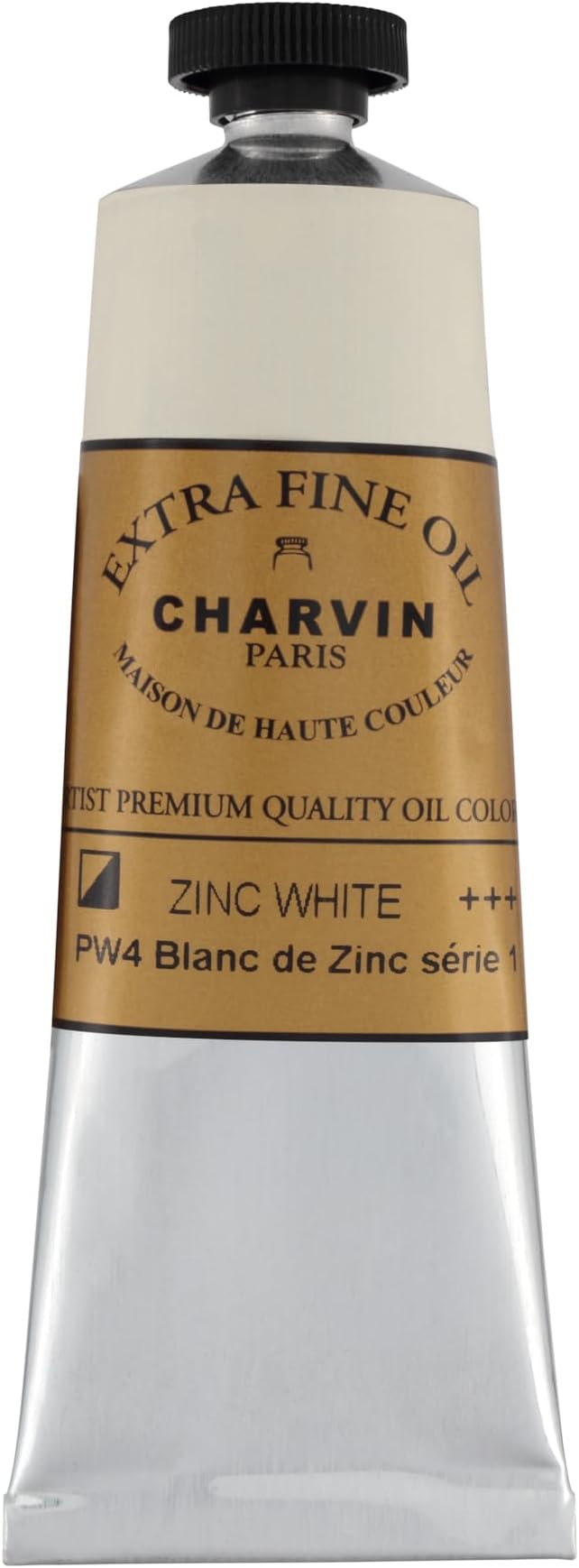 Charvin Extra Fine Oil Paint, Zinc White 60 ml - Triple-Milled, Rich Texture, Poppy Oil-Based, Light-Fast, Handmade, Archival Quality