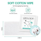 GELLEN Nail Cleanser Pads, 200 Pack Alcohol Prep Pads Nail Cleanser Wipes Remove Tacky Residue, Lint-free Glossy Wipes for Acrylic/Builder/Gel Polish Travel Individually Wrapped for Perfect Manicure