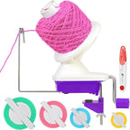 Yarn Ball Winder, Weaving Ball WinderNeedle Craft Yarn Ball Winder,The Helper for Knitting Enthusiast,Sturdy with Metal Handle and Tabletop Clamp, with 4 Size Pom Pom Makers+1PS Scissors