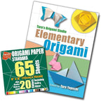 [Taro's Origami Studio] Standard 6 inch 65 Sheet and Easy Origami Book Combo