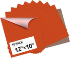 HTVRONT Orange Heat Transfer Vinyl Bundle - 10 Pack 12" x 10" HTV Vinyl for T-Shirt, Texas Orange Iron on Vinyl for Cricut, Silhouette Cameo or Heat Press Machine