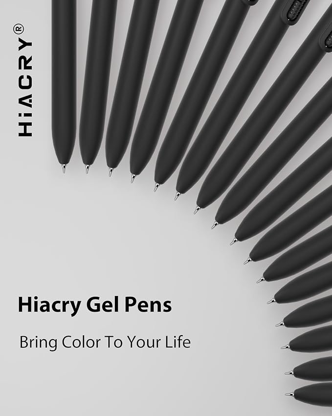 16 Pcs Gel Pens - 0.7mm Fine Point Smooth Writing Fidget Pens, Quick-Dry Long Lasting Black Ink, Office & School Supplies Men Women Student (16 Count, Black Ink)