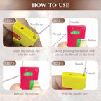 Automatic Needle Threader,2024 New Plastic Needle Threaders,Used to Quickly Thread The Thread Into The Needle Hole, Suitable for The Elderly and Those Who Like to Do Needlework(Random Color) (6 PCS)