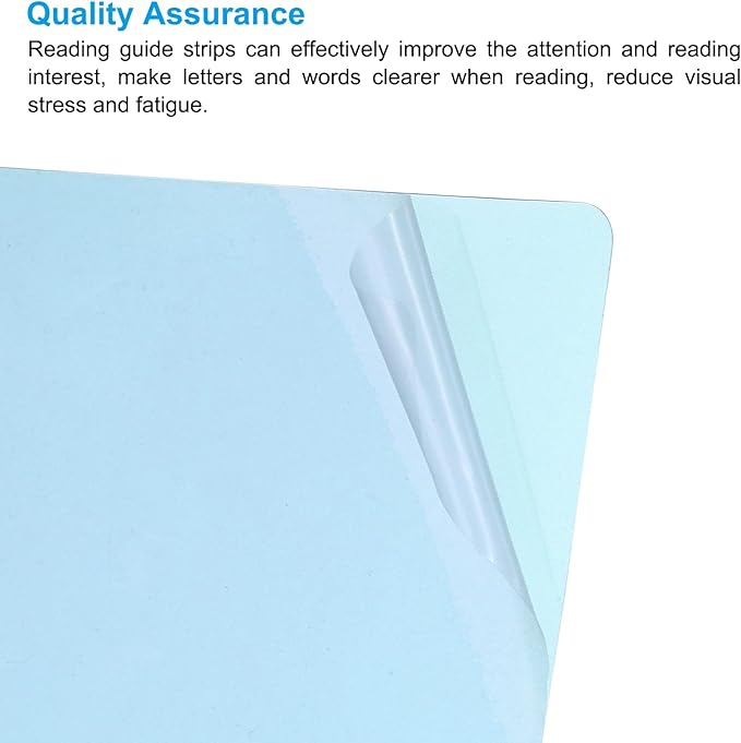 PATIKIL A4 Size Guided Reading Sheet, 5pcs Correction Lighting Gel Filter Colored Overlay Transparent Color Film for Classroom Photo Studio, Sky Blue