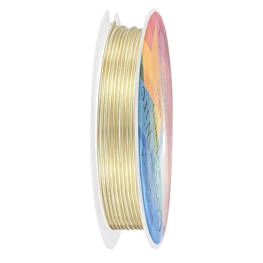 1 mm/18 Gauge Copper Wire for Jewelry Making, 5.2FT Copper Beading Craft Wire for Jewelry/Weaving/DIY Crafting/Planting, Color-Retaining [1.6M, Light Golden]