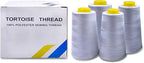 Tortoise 4 Cones of 3000 Yards Each Spool Thread for All Purpose, Quilting, Serger, Overlock Sewing Machines - 100% Polyester - Iron Grey