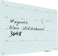 Magnetic Glass Yearly Calendar Whiteboard - Glass Dry Erase Board 48"x36" Large Frameless Glass Board for Walls Office School and Home