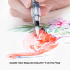 ParKoo Watercolor Brush Pens, 24 Colors Flexible Real Nylon Brush Tip Pens for Watercolor Painting, 1 Blending Brush, Paint Markers for Artists and Beginner Painters Coloring Books, Calligraphy
