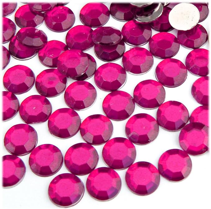 The Crafts Outlet 144pc Rhinestones Round 10mm - Flatback Light Blue LBL