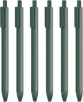 ldcrea Green Gel Pens 0.5 Fine Tip, Black Ink, Silky Grip, 6 Pack