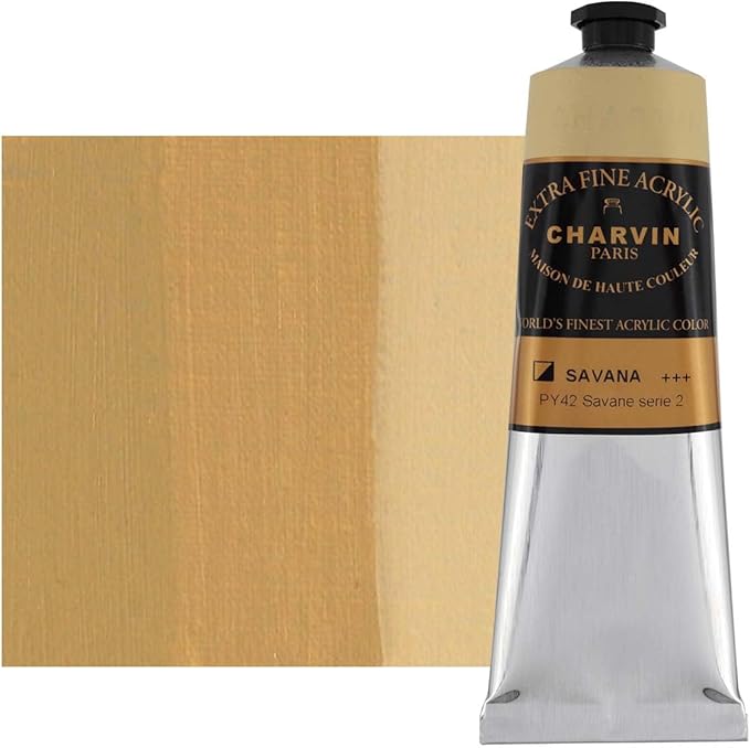 Charvin Extra Fine Professional Artist Acrylic Paint Colors, Nature Themed Hues, 150ml Savana