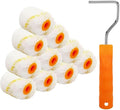 10 Pieces Paint Roller Cover with Frame Set, 2 inch Microfiber Roller Covers, Washable Covers for Roller Frame, House Painting Supplies, Naps for Paint Roller Brush for Painting Walls Ceilings