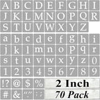 2 Inch Alphabet Letter Stencils for Painting - 70 Pack Letter and Number Stencil Templates with Signs for Painting on Wood, Reusable Letters and Numbers Stencils for Chalkboard Wood Signs & Wall Art