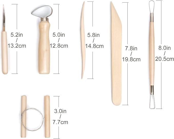 Nozomy Clay Tools,12PCS Pottery Clay Sculpting Tool Set
