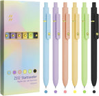 Colored Pens, 6 Pcs Colorful Pens Fine Point Smooth Writing Pen, 0.5mm Colored Ink Gel Pen for Journaling Note Taking Planner, School Supplies Gifts for Nurse Teacher (6 Pcs Gold Vibrant)