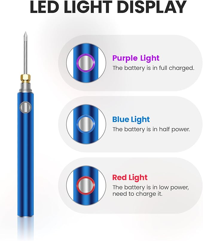 Cordless Soldering Iron Kit, Wireless Electric Soldering Gun Pen, 1100mAh Large Battery, Portable and Rechargeable for Home Appliance Repair, Electronic Components, DIY