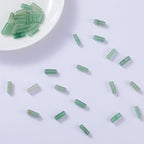 Natural Green Aventurine Rectangle Tube Beads 4x13mm 38cm/str Loose Semi Gemstone Stone Beads for Making Bracelets Necklace Earrings