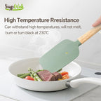 Silicone Spatula Set, Food Grade Rubber Spatula-4 Piece Nonstick Rubber Spatulas, Spoonula, Jar Scraper for Cooking, Baking, Mixing, Frosting - Heat Resistant Up to 600°F (Spatulas-Green)