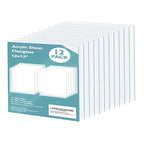 Egofine Plexiglass Sheets Acrylic Sheets 12 Pack of 12x12’’ 0.04 Thick Clear Plastic Cast Transparent Plexi Glass for Crafting Projects, Replacement Picture Frame Glass, DIY Display, Easy to Cut