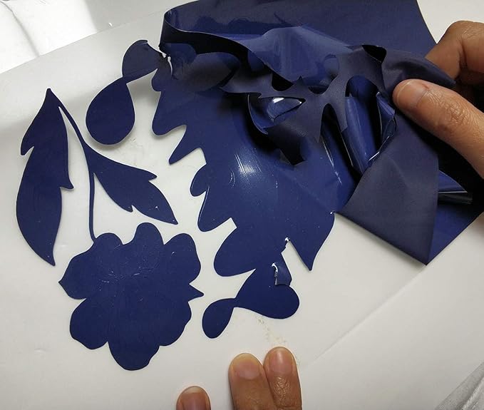 guangyintong Heat Transfer Vinyl Navy Blue HTV Rolls, 12" x 12ft Navy Blue Iron on Vinyl for T-Shirts, Matte Surface HTV Vinyl for All Cutter Machine Easy to Cut & Weed for HTV DIY Design