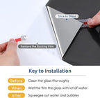 rabbitgoo Window Privacy Film One Way Window Tint for Home, Removable Reflective Heat Sun Blocking Anti UV Glass Door Covering, Mirror Tinting Film House Office, 35.4 in X 13.1 Feet, Black Silver