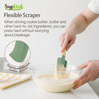 Silicone Spatula Set, Food Grade Rubber Spatula-4 Piece Nonstick Rubber Spatulas, Spoonula, Jar Scraper for Cooking, Baking, Mixing, Frosting - Heat Resistant Up to 600°F (Spatulas-Green)
