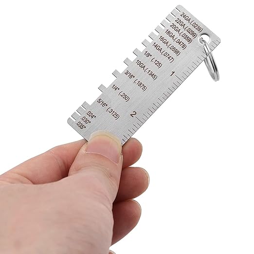 Wire/Metal Sheet Thickness Gauge Stainless Steel Welding Gage Plated Size Inspection Tool Wire Metal Sizes Thickness Gauge