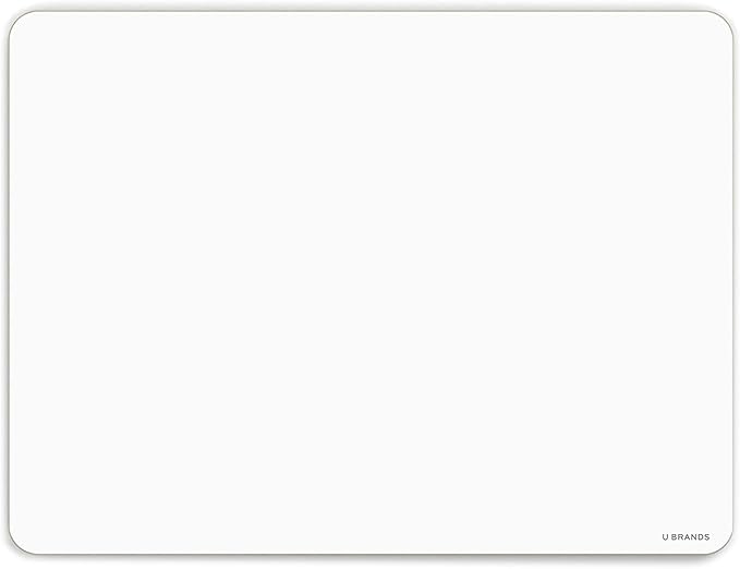 U Brands Dry Erase Lap Boards, Double Sided, Small White Board, 9" x 12" Inches, 10 Count
