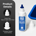 Premium Stamp Ink, Quick-Drying and AP-Certified Non-Toxic Refill Ink for Self-Inking Stamps, Date Stamps and Stamp Pads(Blue, 1oz)