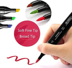 6 Pack Grey Gray Alcohol Markers, Cool Grey Double Tipped Soft Fine Tips and Brush Art Marker for Artists Students Adults kids