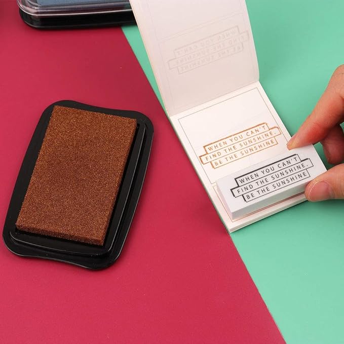 Dizdkizd Ink Pad Set, European Vintage Color Pigment Ink Pad, 12 Colors High Ink Quantity Stamp Pads for Rubber Stamps, Paper, Scrapbooking, Wood Fabric and Craft Supplies