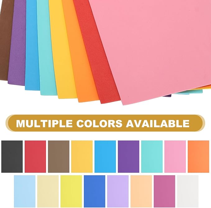 uxcell 10 Pcs Black EVA A4 Foam Sheets Crafts, 12 x 8 Inch Foam Paper for DIY Crafts Project Classroom Scrapbook Art Cards Home Office Decoration (2mm Thick)