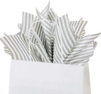 Flexicore Packaging Gray Pin Stripe Print Gift Wrap Tissue Paper Size: 15 Inch X 20 Inch | Count: 10 Sheets | Color: Gray Pin Stripe